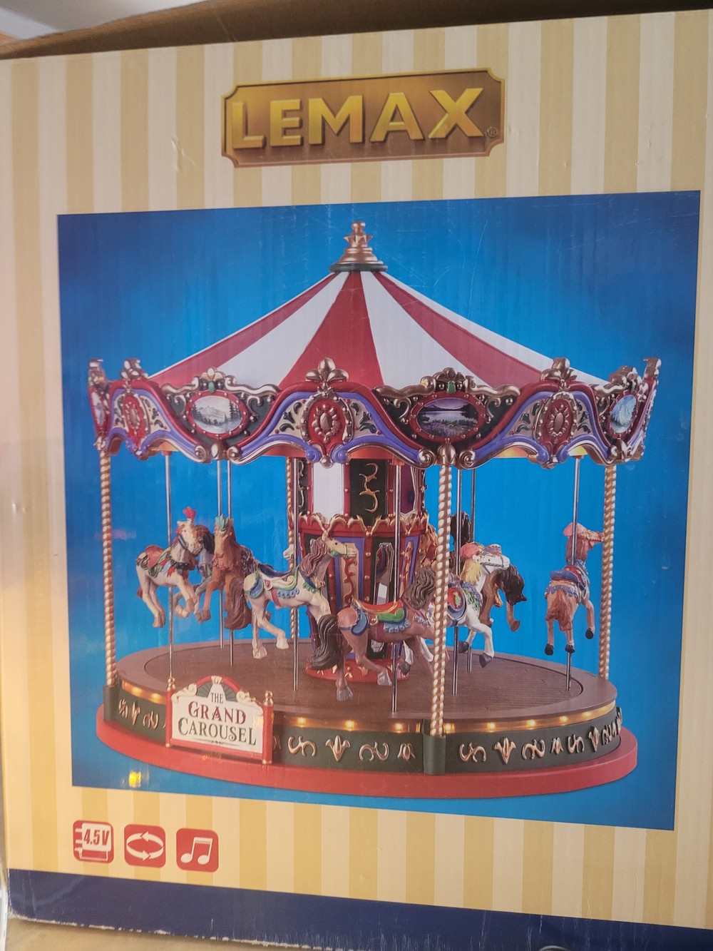Lemax Red, White & Blue Grand Carousel